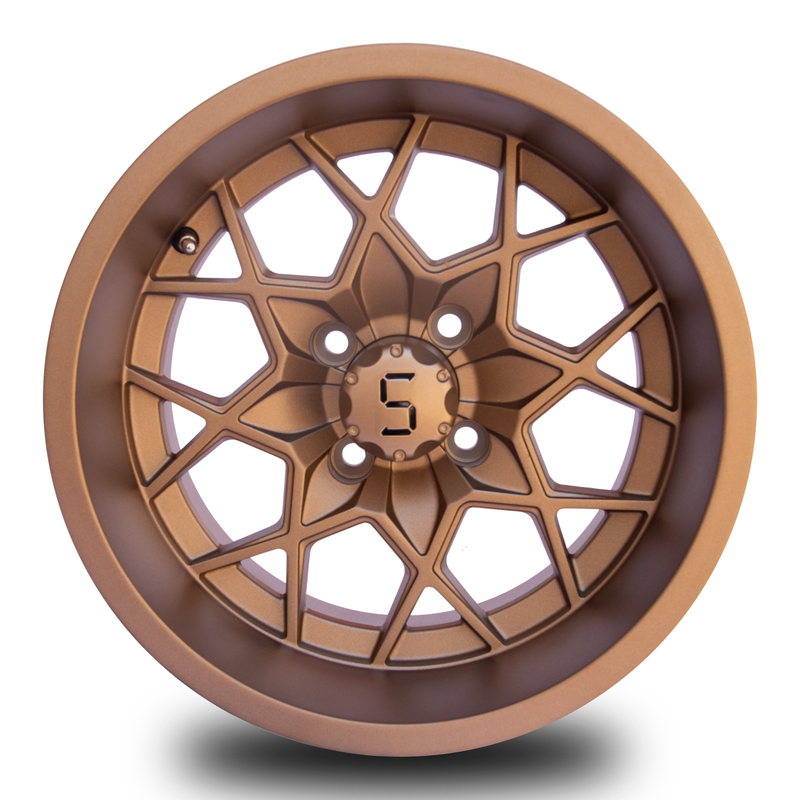 12 / 14 بوصة برونزية عربة الغولف عجلات الألومنيوم 4X4 محول نمط -25 ET 101.6 PCD