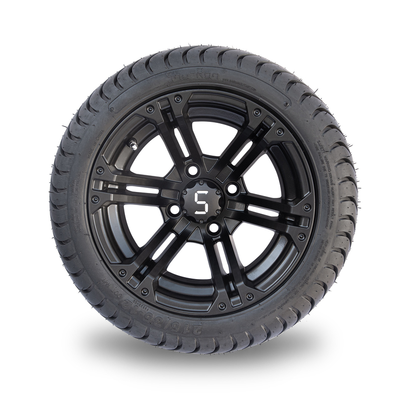 12x7 غولف سوداء متطابقة عربة العجلات الإطارات المركبة 215/35-12 إطارات ذات مظهر منخفض المركبة 101.6 PCD