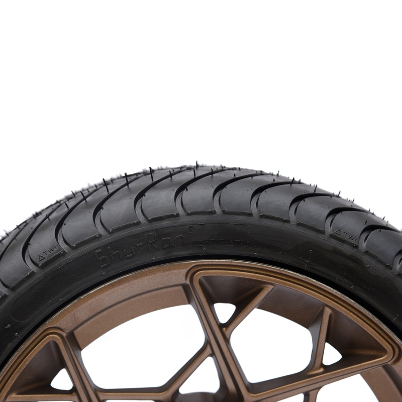 عجلات وعجلات جولف برونزية مقاس 14 بوصة مع إطارات 225/30-14 4PLY معتمدة من وزارة النقل
