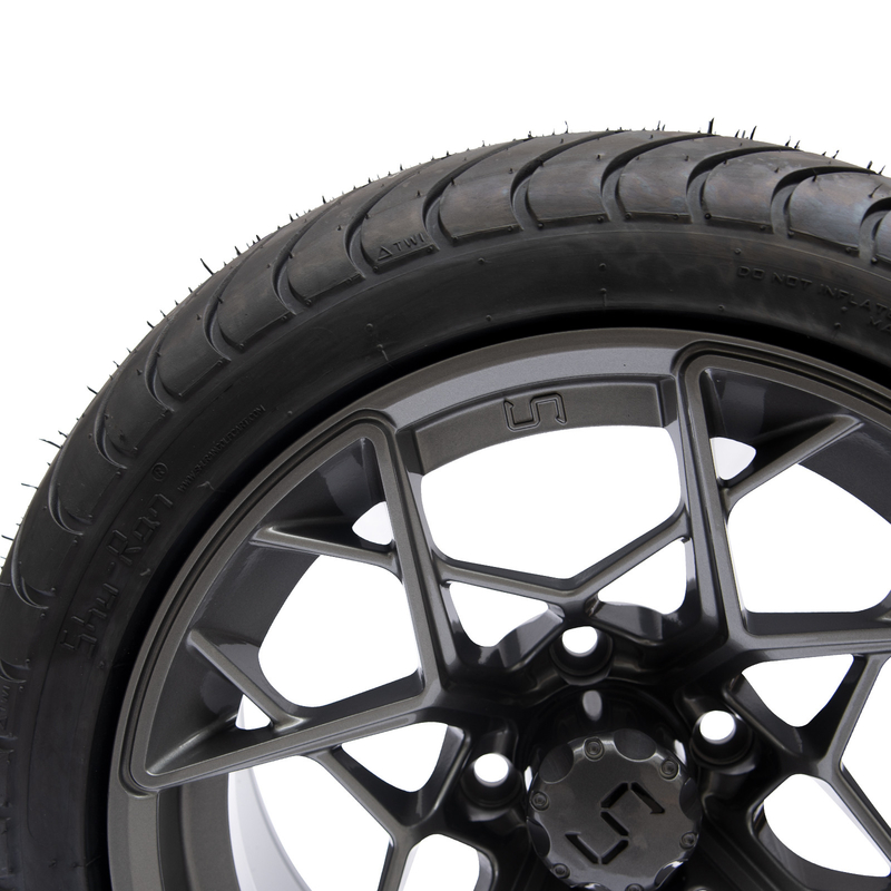 المعدنية المعدنية 14 بوصة عربة الغولف العجلات والإطارات 225/30-14 101.6 PCD 4x4 نمط البراغي