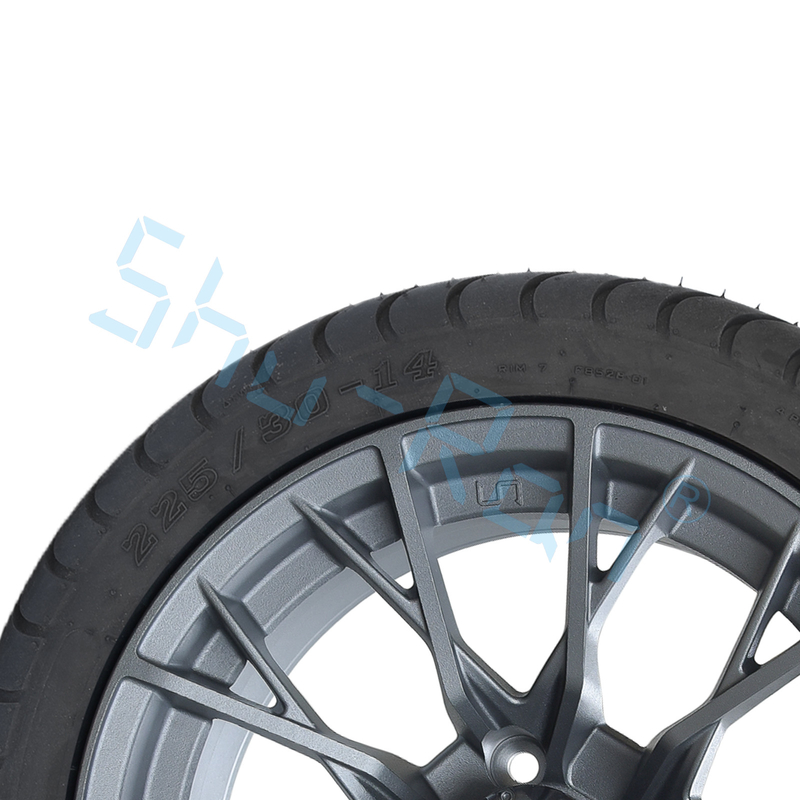 بيع بالجملة 14 'من المعدن المنتهي من سبائك الغولف عجلات عربات الغولف، ATV UTV 225/30-14 الشارع الإطارات بدون أنابيب مع الأطراف