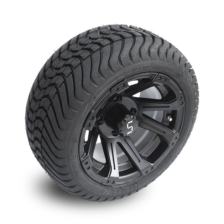 عربة الغولف 12 بوصة عجلات سوداء متطاطية و 215/35-12 إطارات الشارع 4x4