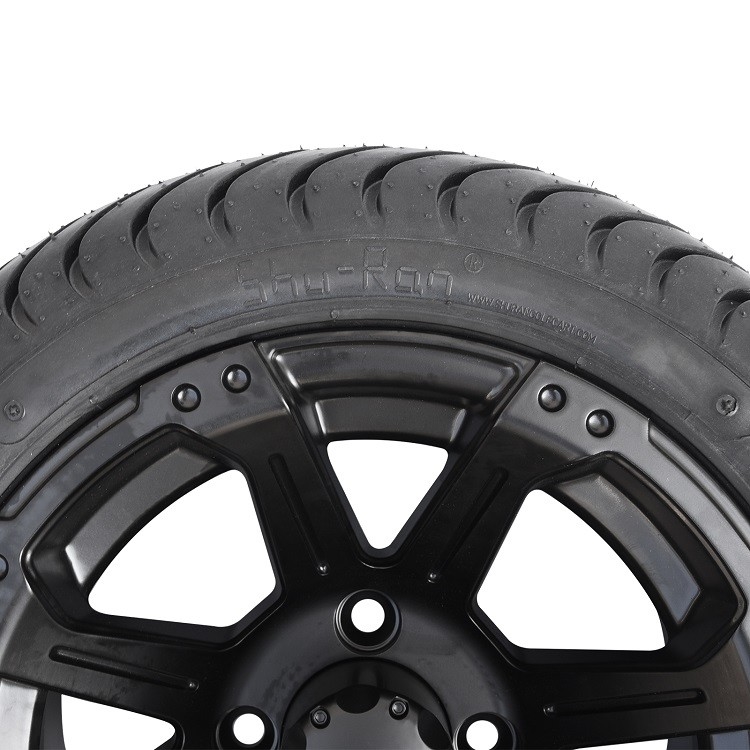 عربة الغولف 12 بوصة عجلات سوداء متطاطية و 215/35-12 إطارات الشارع 4x4