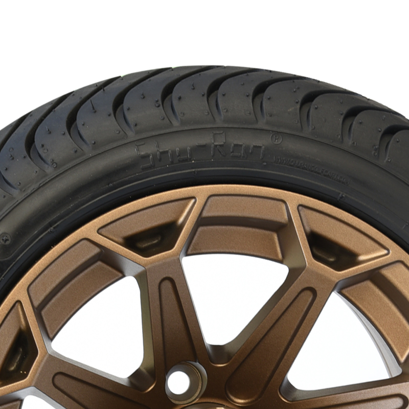 عربة الغولف 12 بوصة برونزية ألومنيوم عجلات و 215/35-12 مستوى منخفض إطارات DOT تجميع 4x4 نمط مشبك