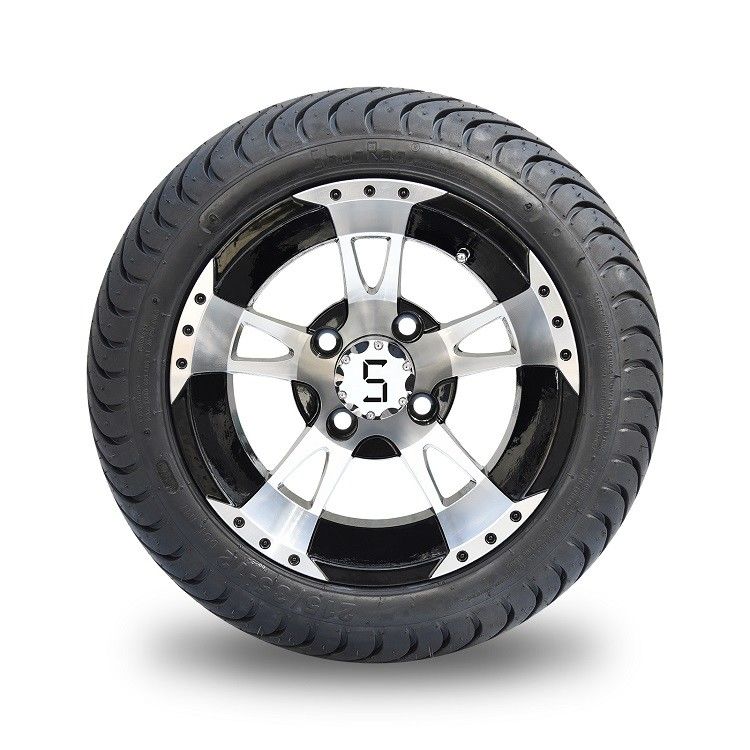 عجلات عربة جولف مقاس 12 بوصة وإطارات عربة جولف منخفضة المستوى 215/35-12 - مجموعة من 4