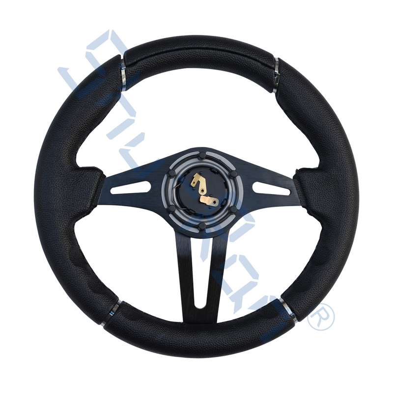 عربة الغولف Challenger Black Grip/Black Spokes عجلة القيادة لسيارات النادي، EZGO، و Yamaha