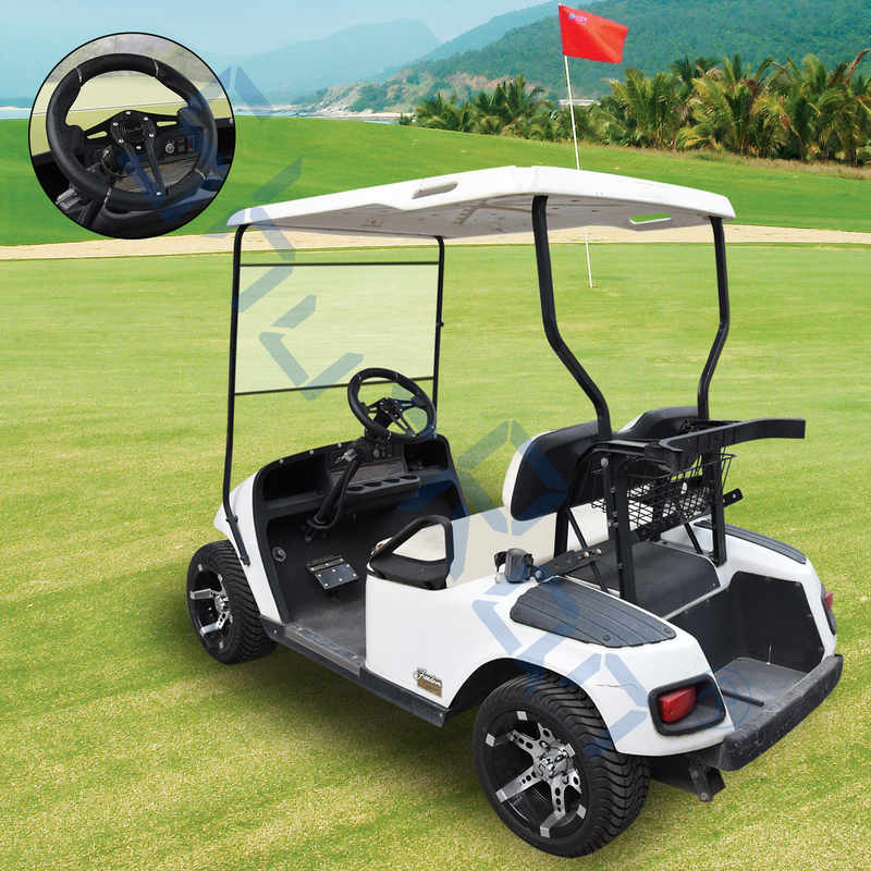 عربة الغولف Challenger Black Grip/Black Spokes عجلة القيادة لسيارات النادي، EZGO، و Yamaha