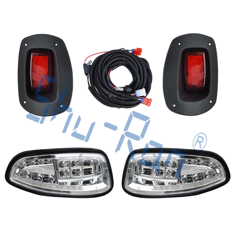 طقم إضاءة فاخرة لمركبة الجولف LED لـ EZGO RXV مصباح أمامي LED وضوء خلفي LED